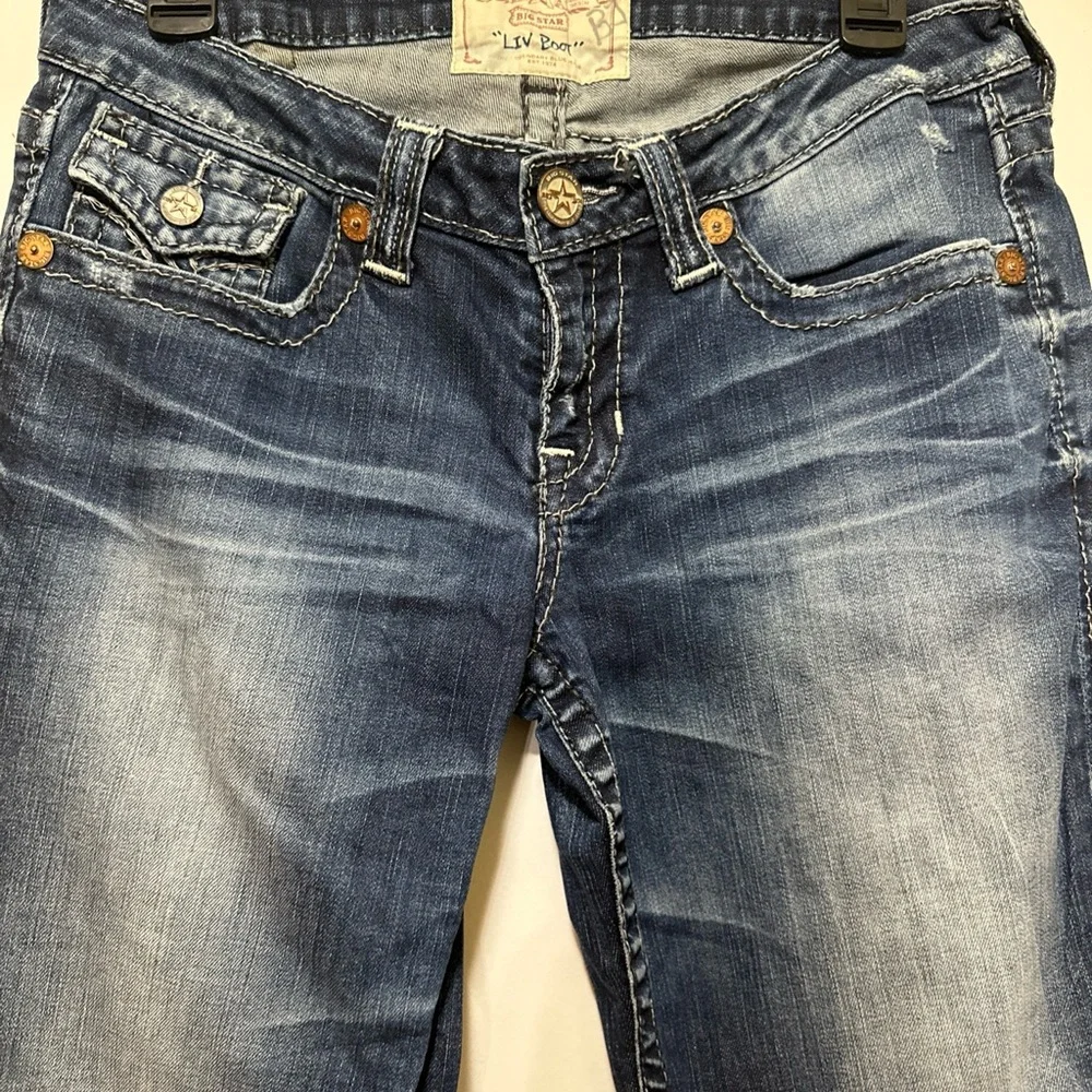 Big Star Liv Women's Boot Cut Jeans - Dark Blue - Picture 2 of 8